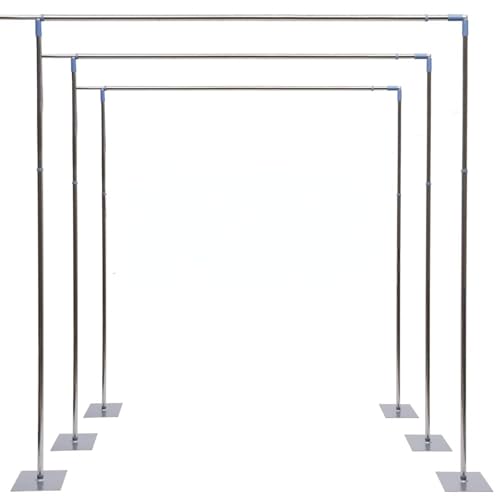 49ft*10ft Adjustable Telescopic Pipe and Drape Backdrop Stand Kit Splitly, Adjustable Photography Background Frame Support Back Drop Stand for Wedding Party Event Studio Decoration Trade Show