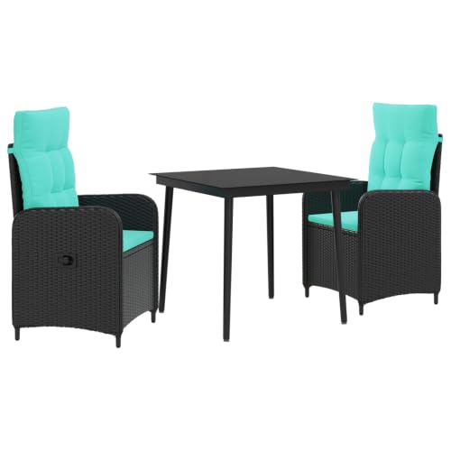 Sofá con cojín y mesa de exterior 3 piezas para terrazas modernas 2