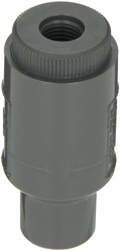 Hayward TC10025T Series TC True Union Ball Check Valve, Threaded End, PVC with FPM Seals, 1/4