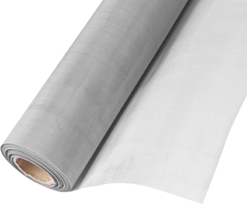304 Stainless Steel Woven Wire Mesh Roll - 100 Mesh Fine Screen, Rustproof Netting for Airbricks, Vents, Kitchen, Garden DIY Projects (1.2m x 1m)