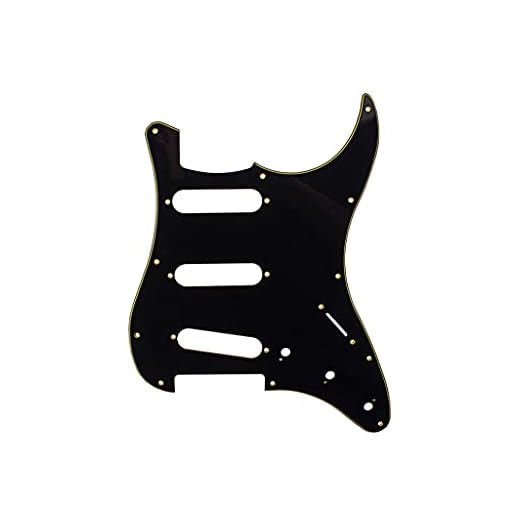 Alnicov Golpeador de guitarra eléctrica SSS de 11 agujeros para piezas de guitarra estilo Stratocaster estándar, 3 capas, color negro
