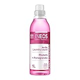 INEOS Next-Gen Non Bio Laundry Washing Liquid Detergent, 33 Washes (1L), High Performance Stain Remover For Clothes, Plant Powered, For Sensitive Skin, Rhubarb + Pomegranate, Packaging May Vary
