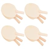 Milisten 12 Palas de Tenis de Mesa de Madera sin Pintar 25X15 CM Color Natural para Manualidades y Juegos de Tenis de Mesa en Interior y Exterior Raquetas Artesanales DIY para