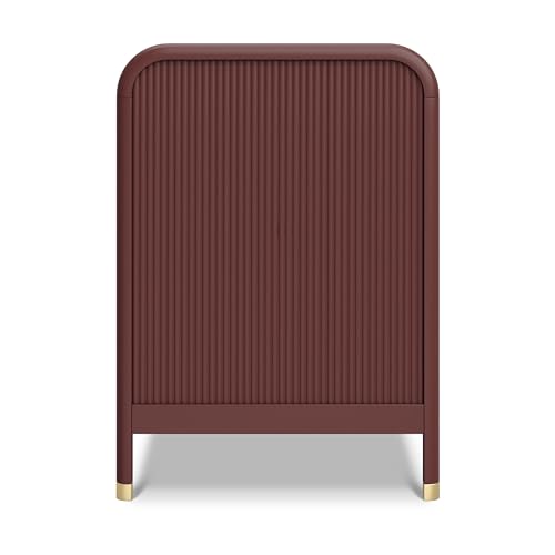 Namesake Brimsley Tambour 3-in-1 Convertible Crib in Crimson, GREENGUARD Gold Certified