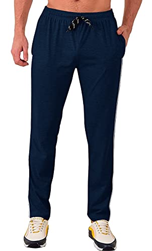 Image of KAFF Mens Piping Track Pant-Charcoal- 100% Cotton