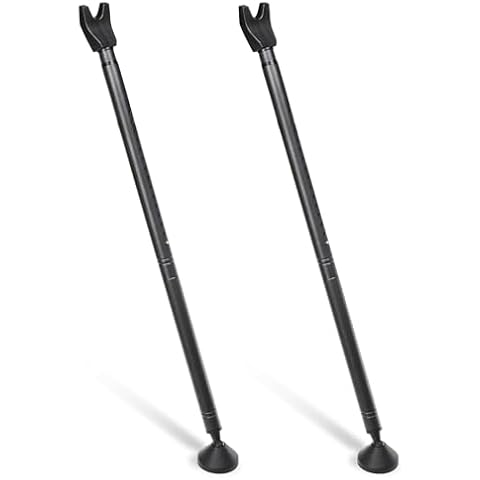 Acshio 2 Pack Door Security Bar, Heavy Duty Sliding Patio Bar, Black Stoppers Adjustable Jammer, 2-1 Barricade Security Door Lock Bar for Apartment, Home, Travel, Hotel Room Cover