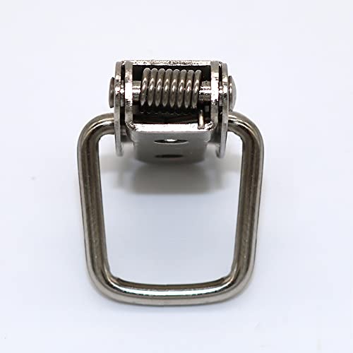 Beryler 10 Pack Stainless Steel Spring Loaded Toggle Latch, Small Toggle Latch With Screws, Clamp Clip For Cabinet, Wooden Case, Box, Chest (Silver) #TOP3