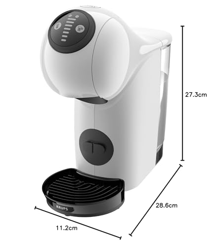 KRUPS Cafetera Multibebidas de Cápsulas Dolce Gusto Genio S, rápida y fácil de usar, disfruta de una gran variedad de bebidas calientes y frías, Blanca, KP2401MX