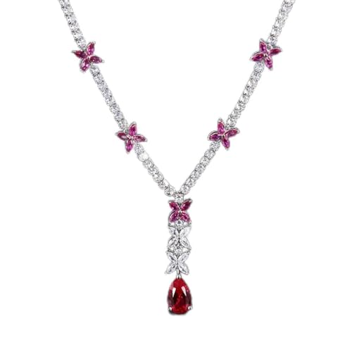 Collier rubis en argent et diamant, le cadeau idéal pour femme