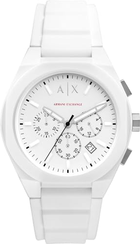 Image of Armani Exchange, White and Black, One Size, Bracelet