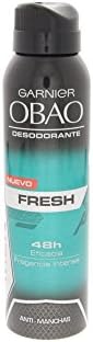 Obao Mens Fresh Scent Deodorant Spray 150ml - Desodorante Aerosol para Hombre de Aroma Fresco (Pack