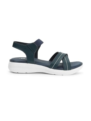 Image of Carlton London women's Cross Strap Adjustable Comfort Sandals