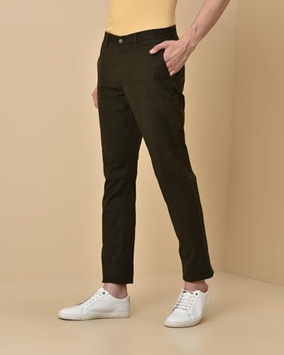 Image of Blackberrys Men's Cotton Blend Slim Casual Trousers