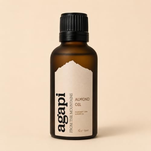 Image of Agapi Sikkim Pure Almond Oil 50ml - 100% Natural, Handcrafted, Nourishing & Strengthening, Promotes Hair Growth, Improves Texture & Shine, Anti-Breakage, Gentle & Non-Greasy