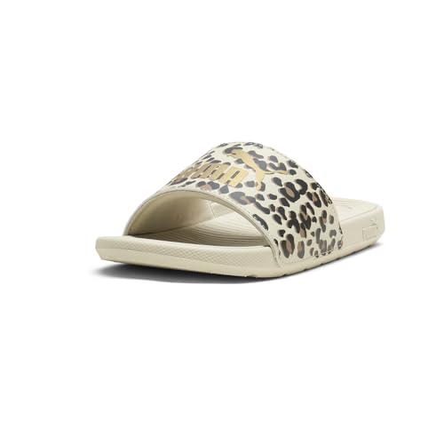 PUMA Kids Girls Cool Cat 2.0 Animal Cheetah Slide Casual Sandals Casual - Beige - Size 2 M2