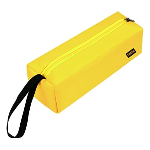 FASTECH 1-Pack Zipper Utility Tool Bag, Small Zipper Bags/Multi-purpose Tool Pouch Tote Bags Storage Organizer for Screwdrivers, Pliers, Nut Drivers Gifts to Men/Women. (Yellow) Cover