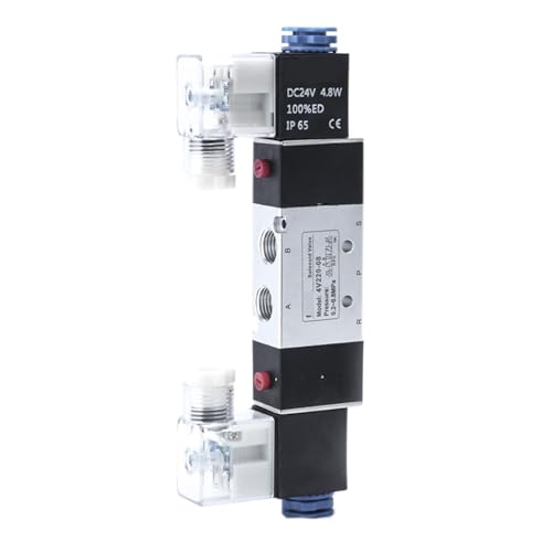 Électrovanne 4V220-08 DC12V bi-stable à double commande pneumatique 5/2 voies