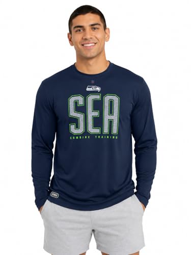 Outerstuff NFL Men's Long Sleeve Tee, Seattle Seahawks, Team Color, X-Large