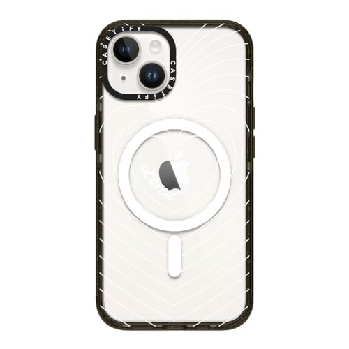 CASETiFY �C���p�N�g iPhone 14 �P�[�X [MIL�K�i���� (4x MIL-STD-810G)/2.5m����̗����������N���A/MagSafe �ɑΉ�] - Loved Phone Case - �u���b�N
