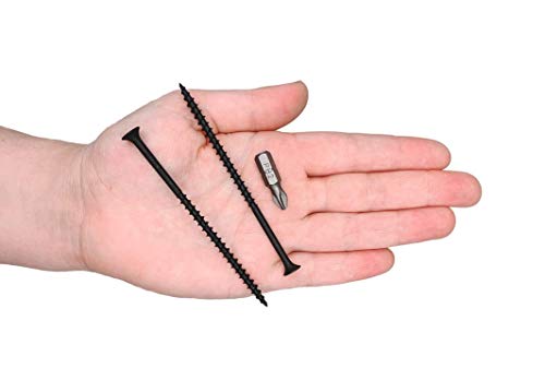 (50 Stück) Schwarz Phosphate Kohlenstoffstahl 4,2 x 90 mm Holzschrauben Trockenbauschrauben Spanplattenverschlüsse Kreuzschlitz Stiftkopf (50, 4,2 x 90 mm)