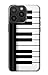 R3078 Black and White Piano Keyboard Case Cover for iPhone 15 Pro Max