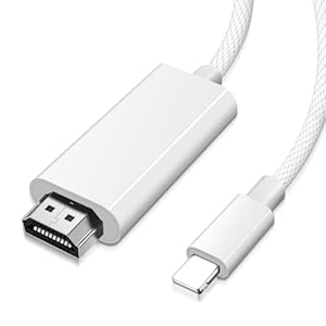 [Apple MFi-Zertifiziert]Lightnning auf HDMI Kabel 2M,Digital AV Adapter für iPhone/iPad auf TV,Monitor & Beamer,1080P HD Bildschirm-Synchronisation,... Kompatibel mit iPhone 14/13/12/11/XS/X/SE