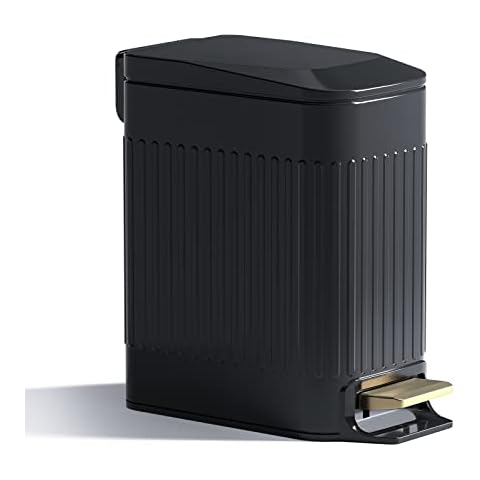 CEROELDA Small Bathroom Trash Can with Lid Cover