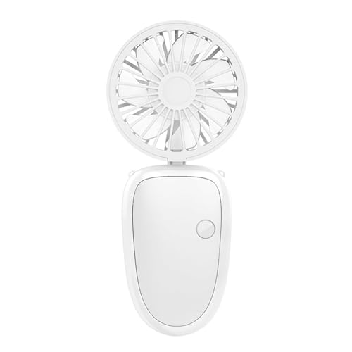 HOOLRZI Ventilador plegable de mano para camping, ventilador de cuello recargable por USB, para viajes, camping y oficina