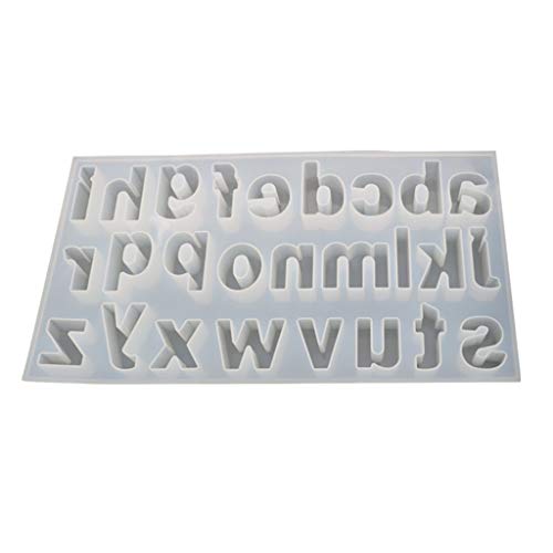 JUANLIAN DIY Crystal Epoxy Mold Lowercase Letter Molds Mirror Handmade Pendant Creative Jewelry Making Mould