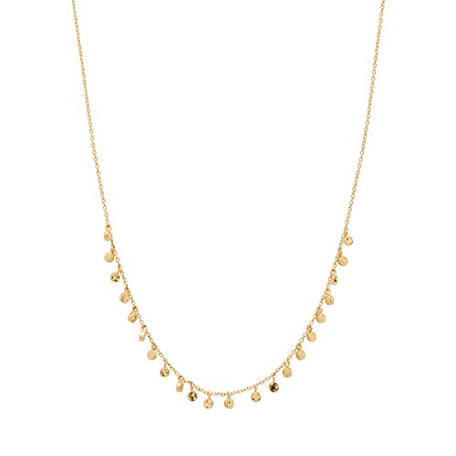 gorjana Women's Chloe Mini Strand Necklace w/Hammered Disc Charms, 18k Gold Plated