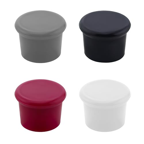 Tapones para Botellas de Silicona,Juego de 4 Tapones Reutilizables para Vino, Cava y Cerveza - Tapón de Botella de Cristal de Calidad Alimentaria Sellando Frescura