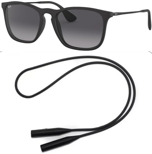 Ray-Ban RB4187F Sunglasses Bundle: RB 4187F 622/8G Rubber Black Asian fit and Universal Anti-slip Silicone Leash2