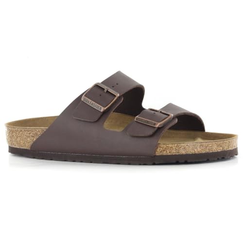 Birkenstock Arizona Unisex Dark Brown Birko-Flor Sandal 42 / Unisex US Size 11-11.5