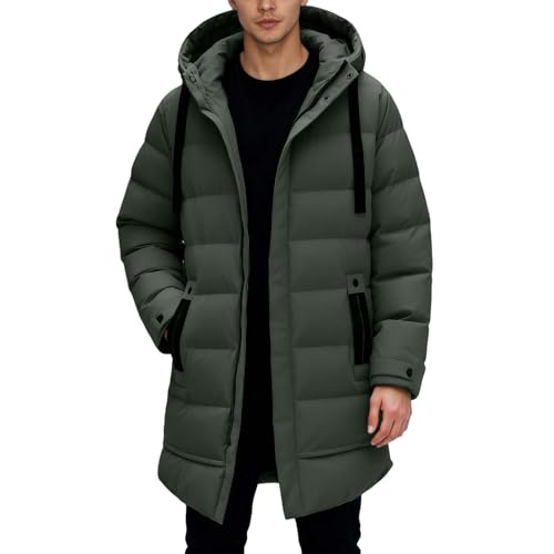 Veste d'hiver imperméable homme et manteau long matelassé chaud