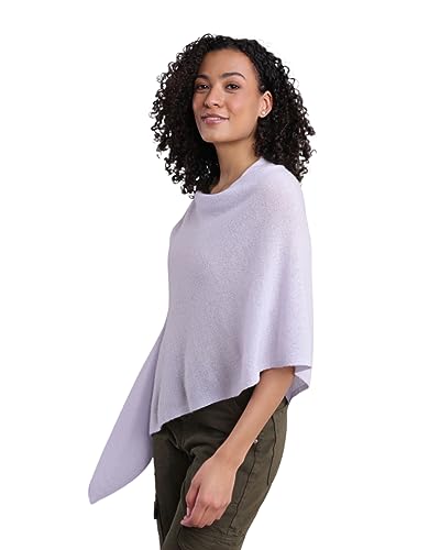 Cashmere -100% Cashmere Draped Dress Topper Poncho (Dove)3