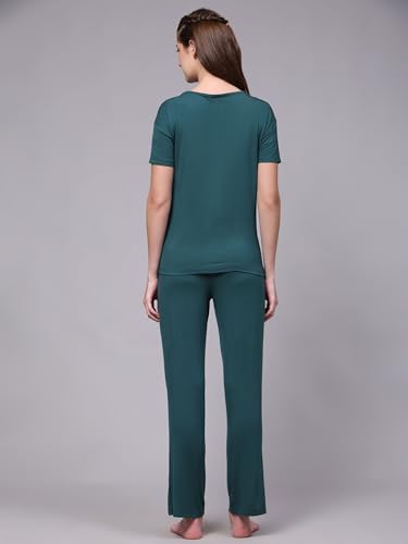 Image of B STORIES Women's Cotton Pyjama Set | Comfort and Relexed Nightsuit for Ladies