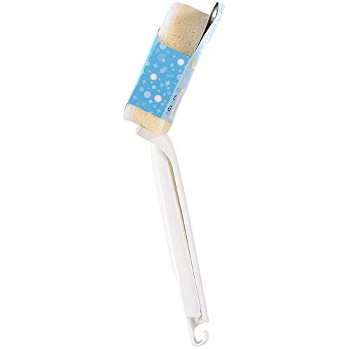 Image of Bathroom Sponge on Handle, White, 1PK