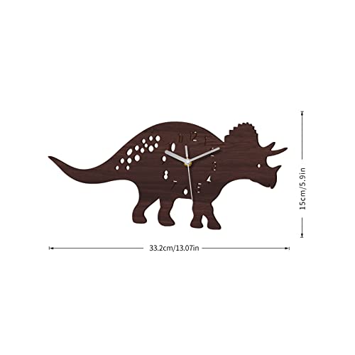 Npkgvia Animal Wall Clock Wooden Cartoon Wall Hanging Children Room Bedroom Decoration Mute Creative Wall Sticker Clock Stained Glass Supplies Glass (B-M, One Size) #TOP3