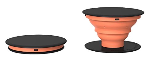 PopSockets: Expanding Phone Stand and Grip - Works with All Smartphones Including iPhone and Galaxy (Single PopSocket, Black-Orange-Black)