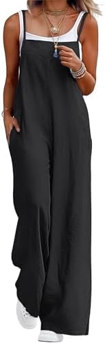 Lepunuo Womens Casual Loose Jumpsuits Summer Boho Wide Leg Romper...