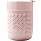 Ceramic Coffee Mug, Reusable Insulated Coffee Cups with Lids, To Go Mug Cute Travel Mugs Protective...