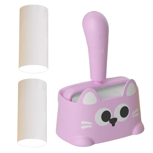Rouleau Anti-Peluche Réutilisable,avec Recharges à Détacher Facilement Nettoyage - Enleve-Poils Adhésif pour Animaux,pour Chat Chien Canape Tapis Vetements Tissu Pull Lit Meuble Sol Bureau