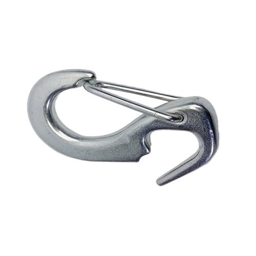 DBMIMPORTERS 1 Pc Stainless Steel T316 Open End Spring Snap Tack Hook, Sail Snap Hook 1-7/8