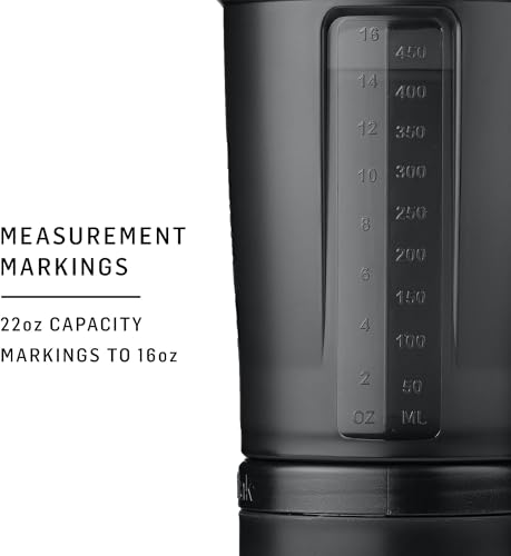 BlenderBottle Shaker Bottle with Pill Organizer and Storage for Protein Powder, Classic V2 ProStak System, 22-Ounce, Blue