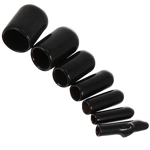 Cabilock 700pcs Flexible Thread Protector Caps Rubber End Covers for Bolt Screws Black Against Injury and Wear for Household Patio and Exercise Equipment