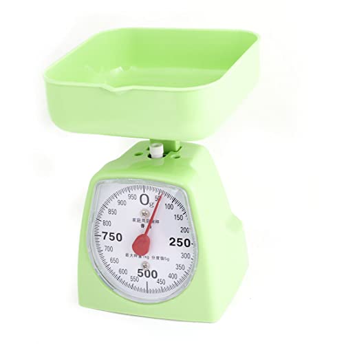 Báscula mecánica con carcasa plástica y bandeja verde miniatura 1