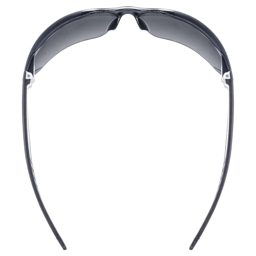 uvex sportstyle 204, gafas deportivas unisex, de espejo, comodidad sin presión y sujeción perfecta, black white/silver, one size