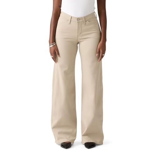 Levi's Women's 318 Shaping Wide-Leg Jeans (Also Available in Plus), (New) White Pepper (Twill), 27