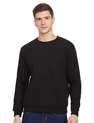 Image of Max Men Cotton Blend Solid Crew Neck Sweatshirt