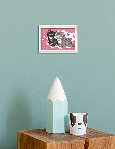 Ravensburger CreArt Kids – Peinture Par Numéros – Deux Chatons Roux – Kit Complet Avec Cadre, Dès 7 Ans – 18x13 Cm